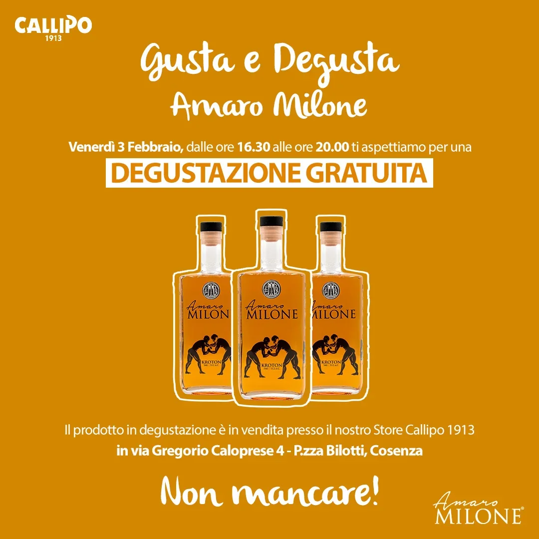 Degustazione gratuita presso il Callipo Store a Cosenza